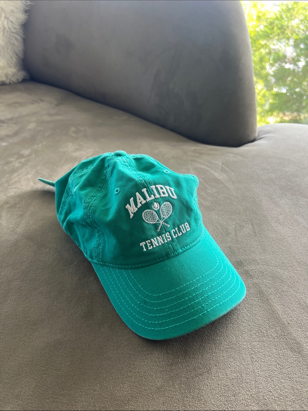 Mighty Fine Teal Baseball Cap with White Label
